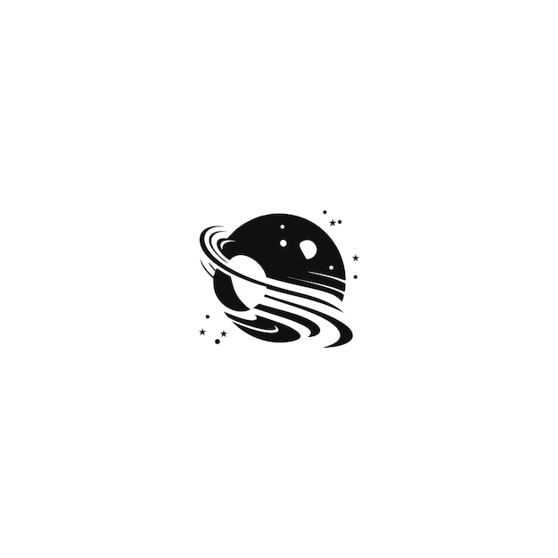 Logotipo de la galaxia con concepto creativo moderno Logotipo del planeta en órbita en concepto de icono redondo desde el espacio explora