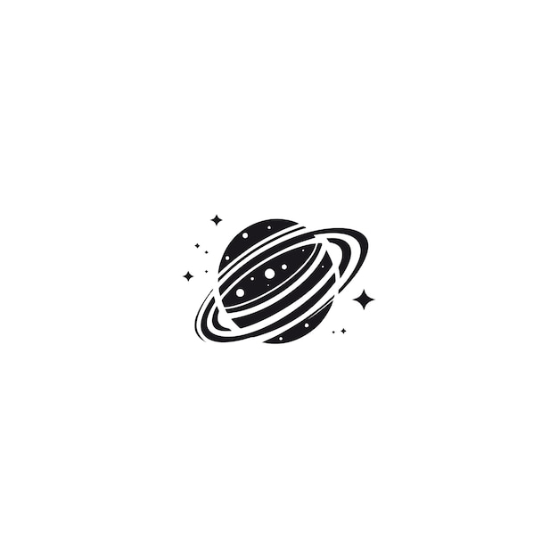 Logotipo de la galaxia con concepto creativo moderno Logotipo del planeta en órbita en concepto de icono redondo desde el espacio explora