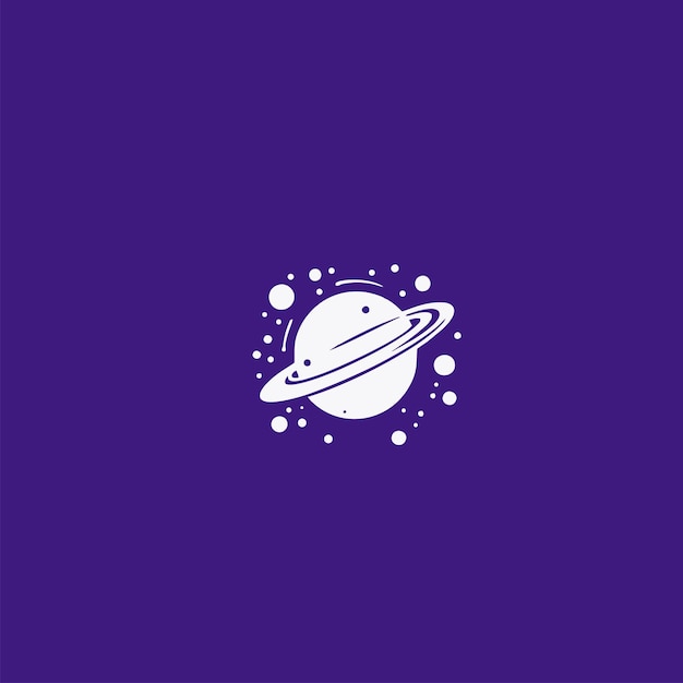 Logotipo de la galaxia con concepto creativo moderno Logotipo del planeta en órbita en concepto de icono redondo desde el espacio explora