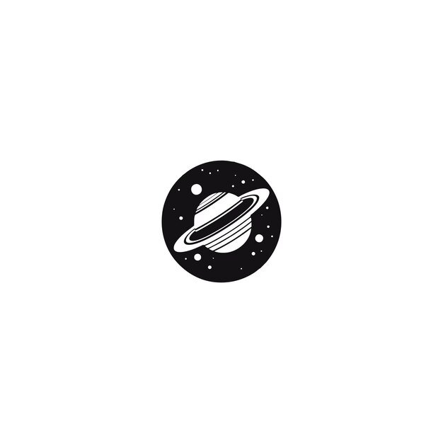 Logotipo de la galaxia con concepto creativo moderno Logotipo del planeta en órbita en concepto de icono redondo desde el espacio explora