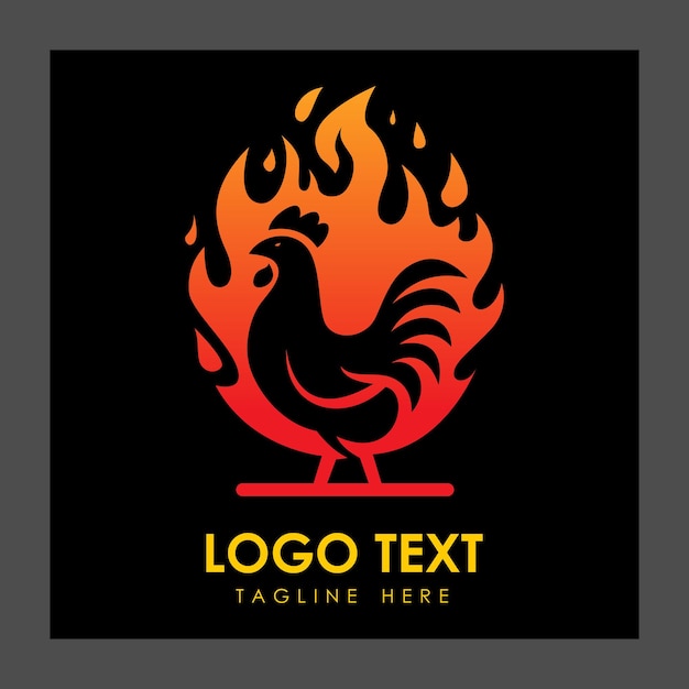 El logotipo del gallo ardiente
