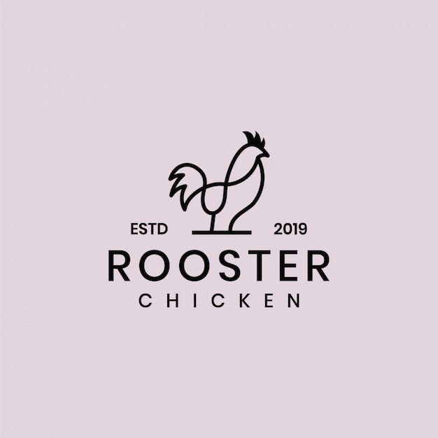 Logotipo de gallo moderno Premium