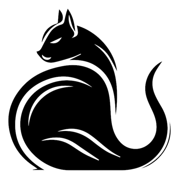 Logotipo de gato negro