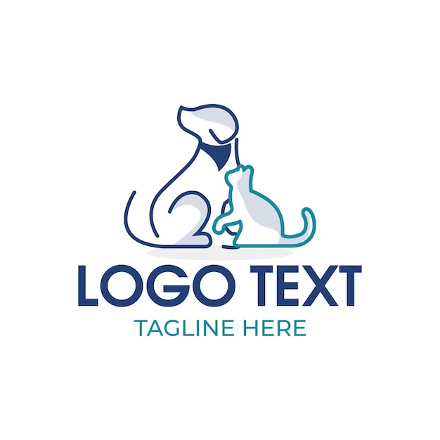 Logotipo de gato y perro