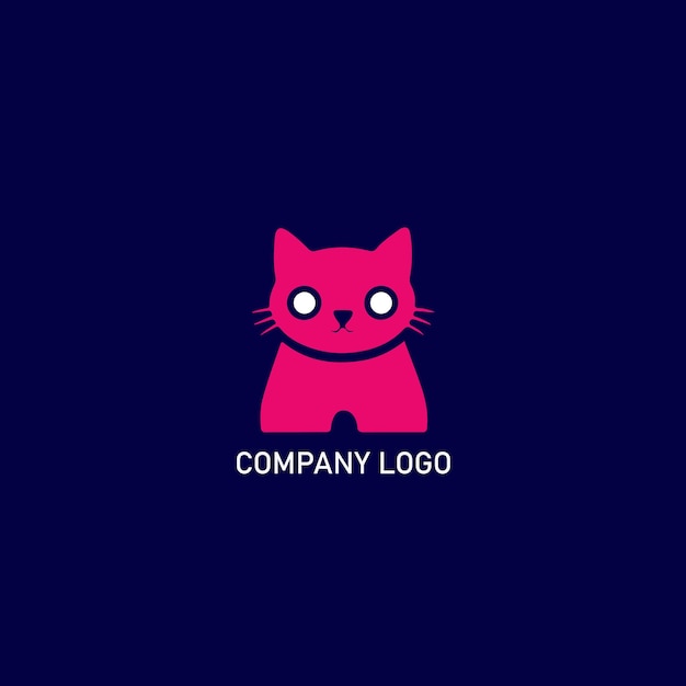 El logotipo del gato rosado