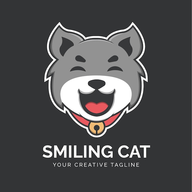 Logotipo de gato sonriente