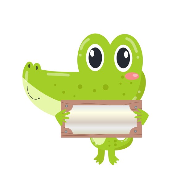 Logotipo de Gator Glee Inc A con un lindo y adorable vector de cocodrilo