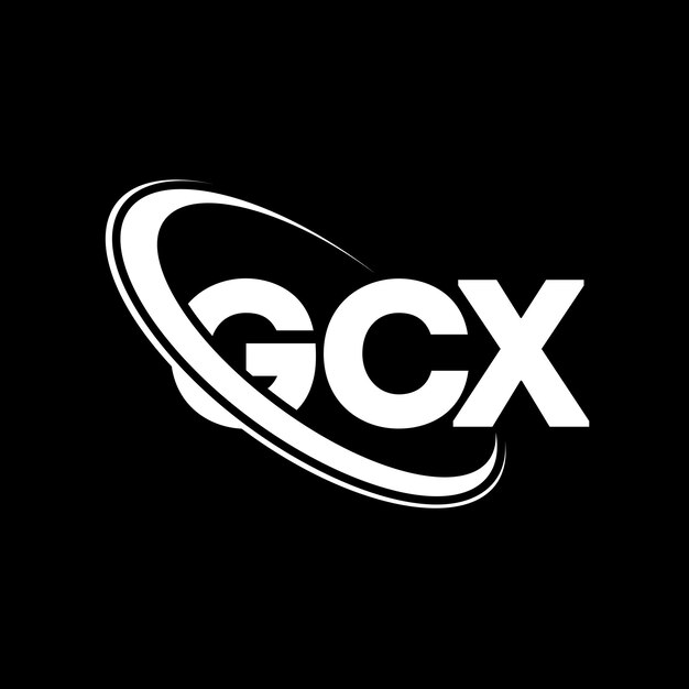 Logotipo GCX letra GCX diseño de logotipo de letra iniciales GCX logotipo vinculado con círculo y mayúscula monograma GCX tipografía para negocios de tecnología y marca inmobiliaria