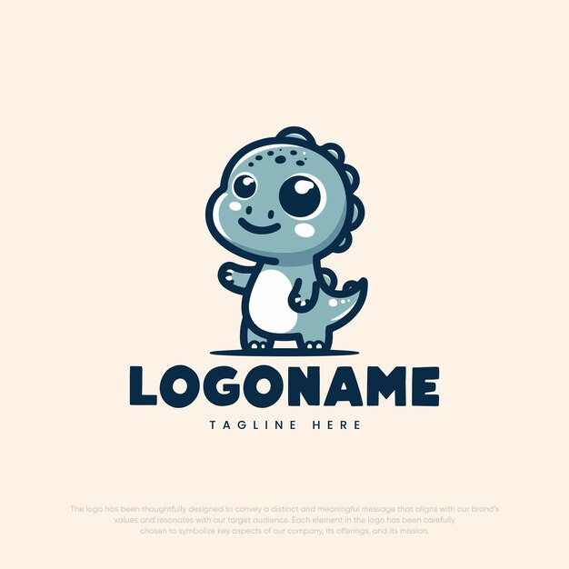 un logotipo para un geco con una imagen de un dinosaurio en él