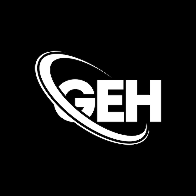 Vector logotipo geh letra geh diseño del logotipo de la letra geh iniciales logotipo geh vinculado con círculo y mayúscula monograma logotipo de geh tipografía para negocios tecnológicos y marca inmobiliaria