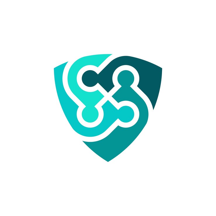 Vector logotipo de la gente de la comunidad de escudo moderno