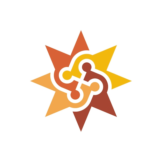 logotipo de la gente de la comunidad estrella moderna