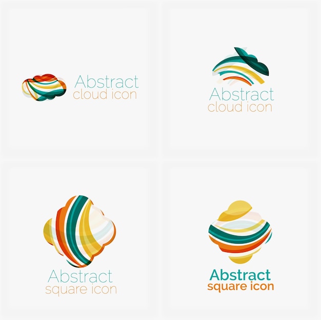 Logotipo geométrico abstracto en forma de círculo elegante y limpio Universal para cualquier idea