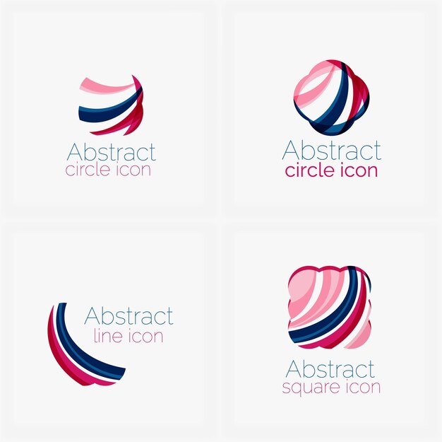 Logotipo geométrico abstracto en forma de círculo elegante y limpio Universal para cualquier idea
