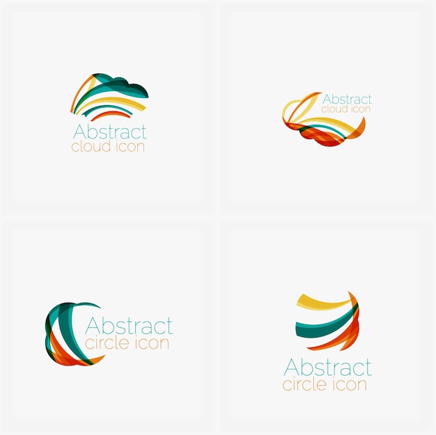 Logotipo geométrico abstracto en forma de círculo elegante y limpio Universal para cualquier idea