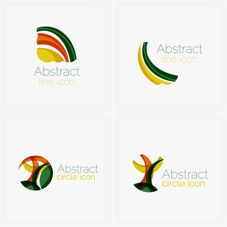 Vector logotipo geométrico abstracto en forma de círculo elegante y limpio universal para cualquier idea