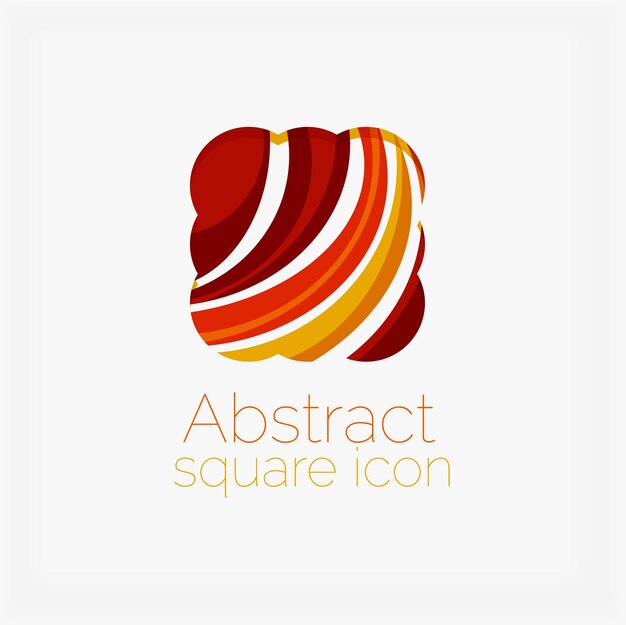 Logotipo geométrico abstracto en forma de círculo elegante y limpio universal para cualquier idea