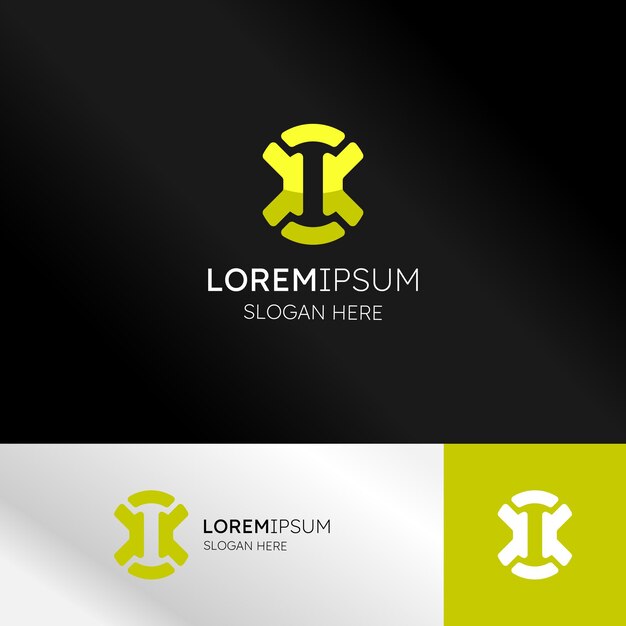 Logotipo geométrico abstracto para la marca y la identidad