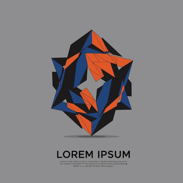 Logotipo geométrico abstracto