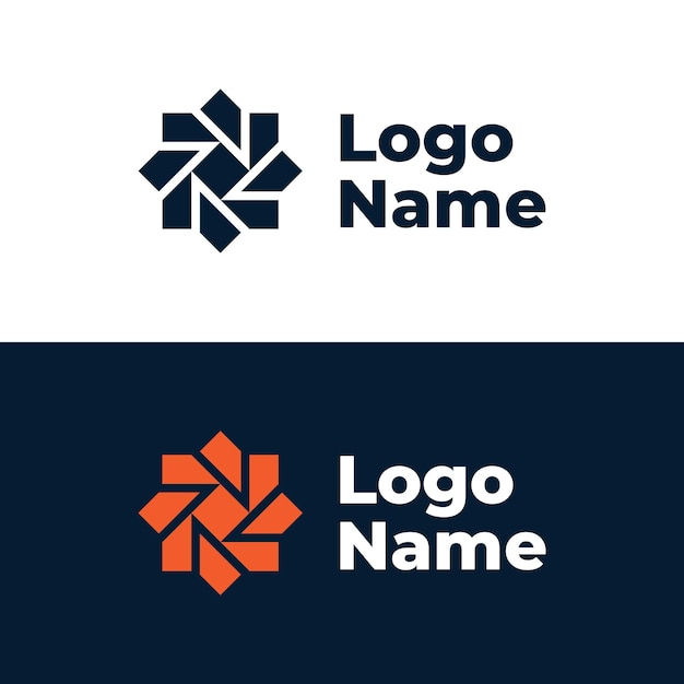 Logotipo geométrico abstracto