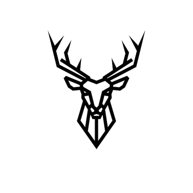 El logotipo geométrico de la cabeza de ciervo