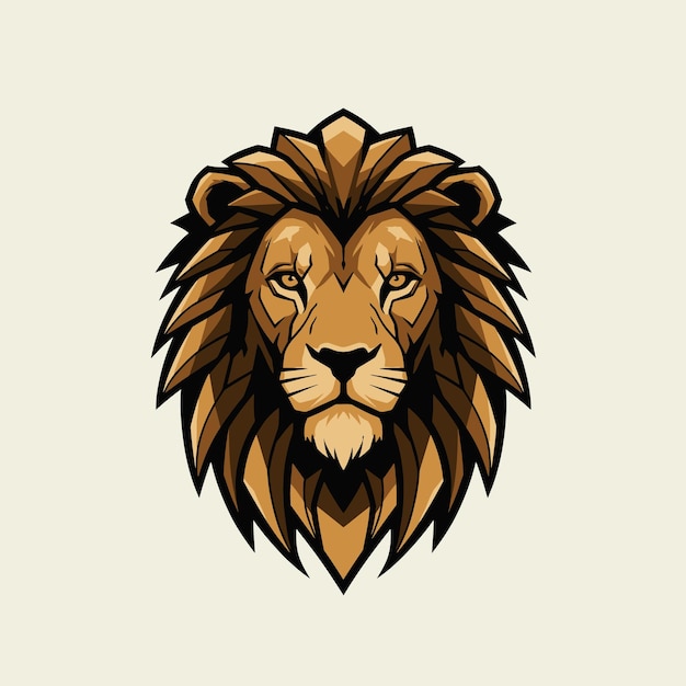El logotipo geométrico de la cabeza de león