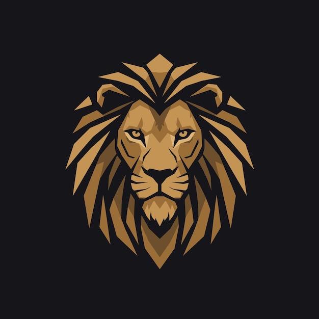 El logotipo geométrico de la cabeza de león
