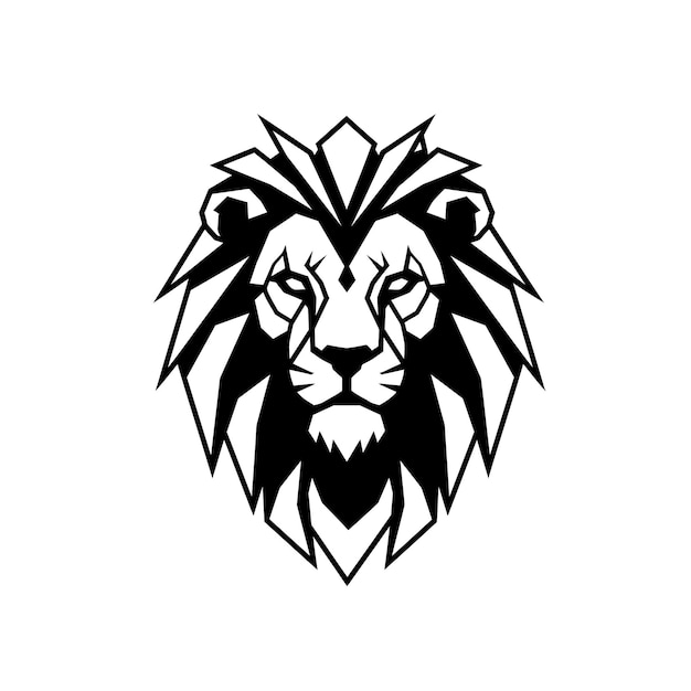 El logotipo geométrico de la cabeza de león