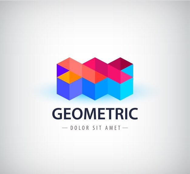logotipo geométrico colorido abstracto
