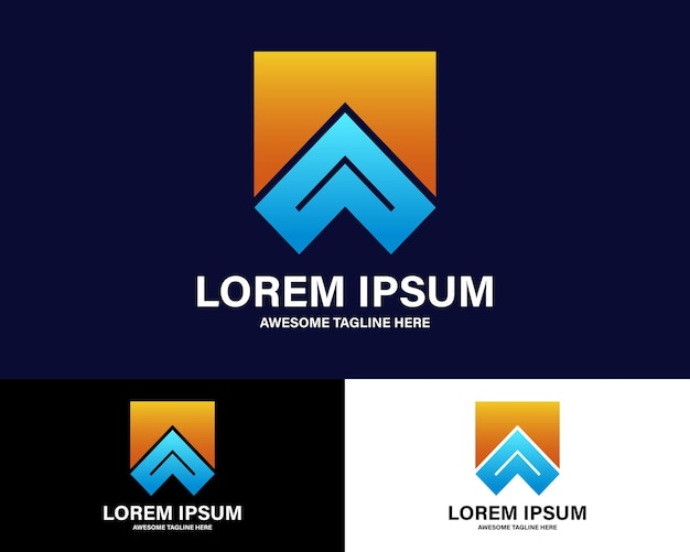 Logotipo geométrico premium colorido