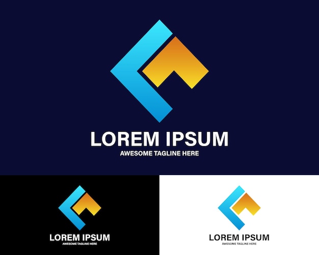 Logotipo geométrico premium colorido
