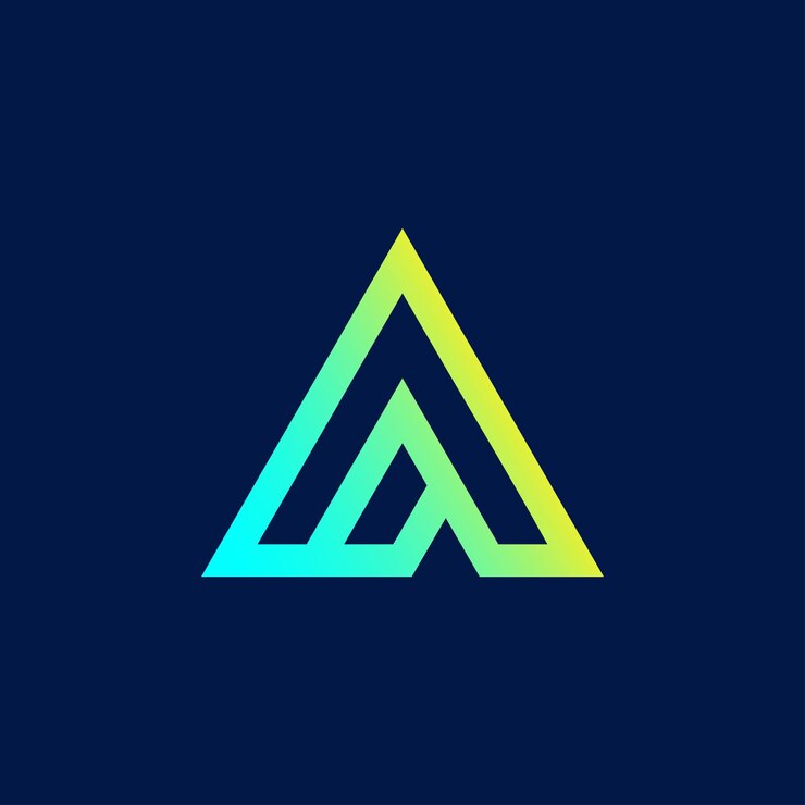 Vector logotipo geométrico triangular