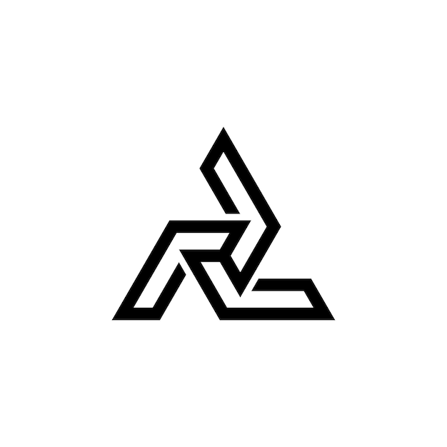 Logotipo geométrico triangular