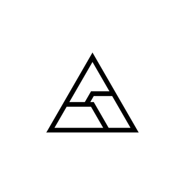 Logotipo geométrico triangular