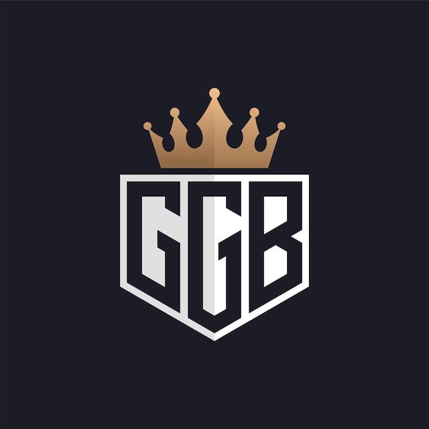 Logotipo GGB de lujo con corona iniciales elegantes logotipo de letra GGB para marcas exclusivas letra GGB monograma para empresas de alta gama