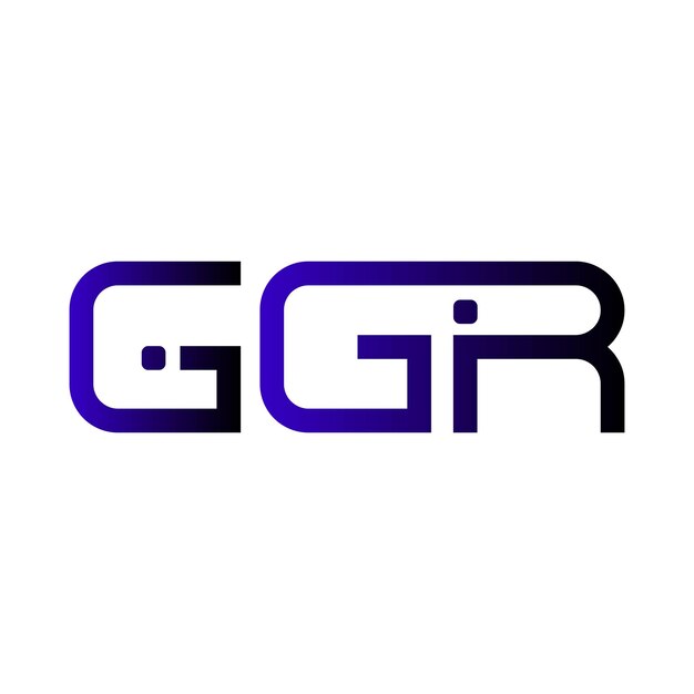 Logotipo de GGR Gradiente de monograma inicial Diseño vectorial de identidad empresarial de marcas de letras minimalistas modernas