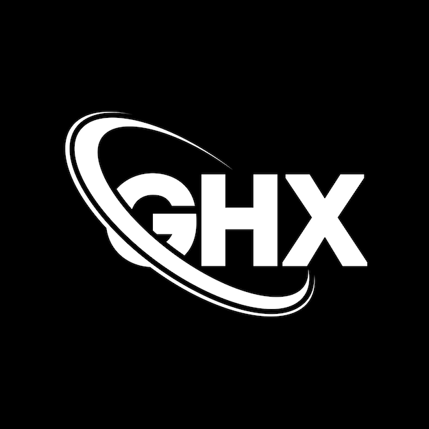 Logotipo GHX letra GHX letra diseño de logotipo Iniciales logotipo GHX vinculado con círculo y mayúscula monograma logotipografía GHX para negocios de tecnología y marca inmobiliaria
