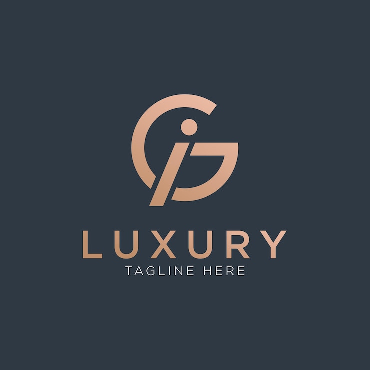 Vector logotipo gi o logotipo ig. diseño de logotipo de lujo para empresa.