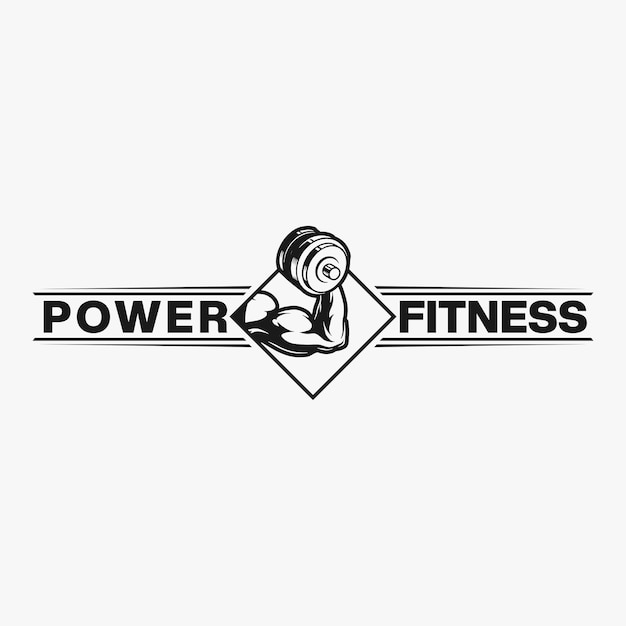 logotipo de gimnasio de fitness simple