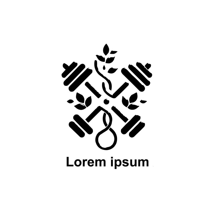 Vector el logotipo del gimnasio en fondo blanco