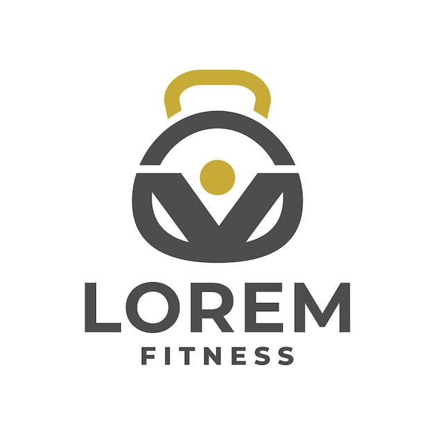 Logotipo de gimnasio con la letra v para el logotipo del gimnasio o cualquier negocio relacionado con el gimnasio y el deporte