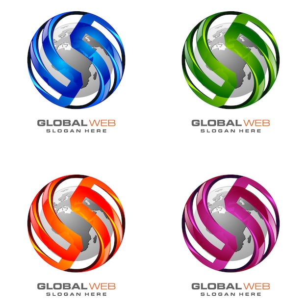 Vector logotipo global