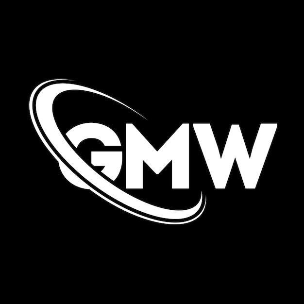 Logotipo GMW letra GMW diseño de letra logotipo iniciales logotipo GMW vinculado con círculo y mayúscula monograma logotipo typografía GMW para negocios tecnológicos y marca inmobiliaria