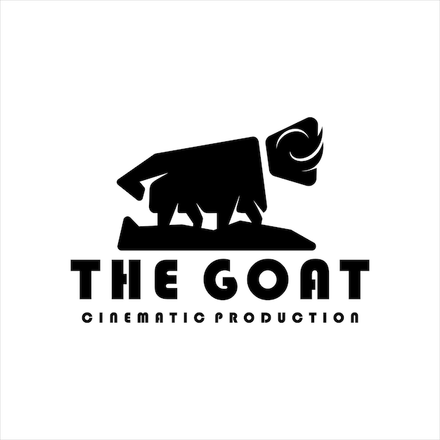 Logotipo de goat cinematic vidio shooting para film production industrial.