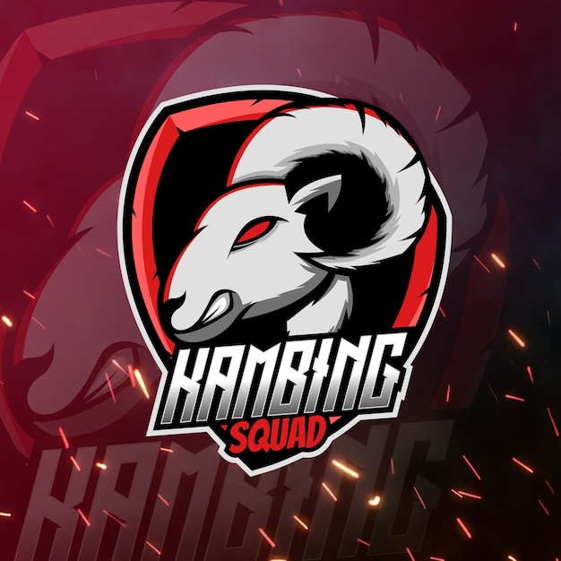 Logotipo de Goat Mascot Logotipo de Goat Gaming para streamer o creador de contenido