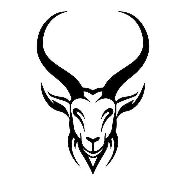 Logotipo de Goat Power o icono de línea moderno Arte de línea vectorial y diseño de icono con contorno en negrita