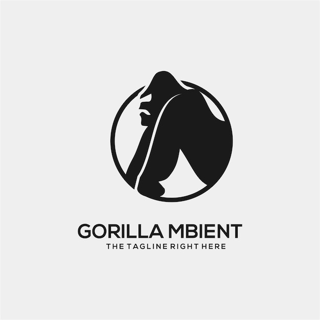 Logotipo de gorila aislado