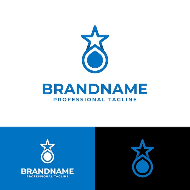 El logotipo de la gota de alquitrán es adecuado para cualquier negocio relacionado con Star and Drop