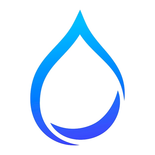 Logotipo de gota azul degradado