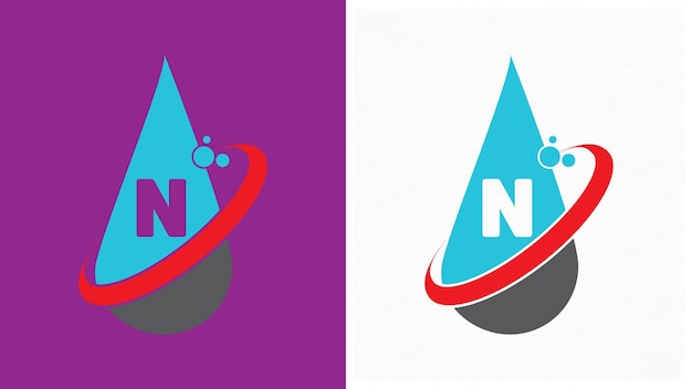 Vector logotipo de la gota n